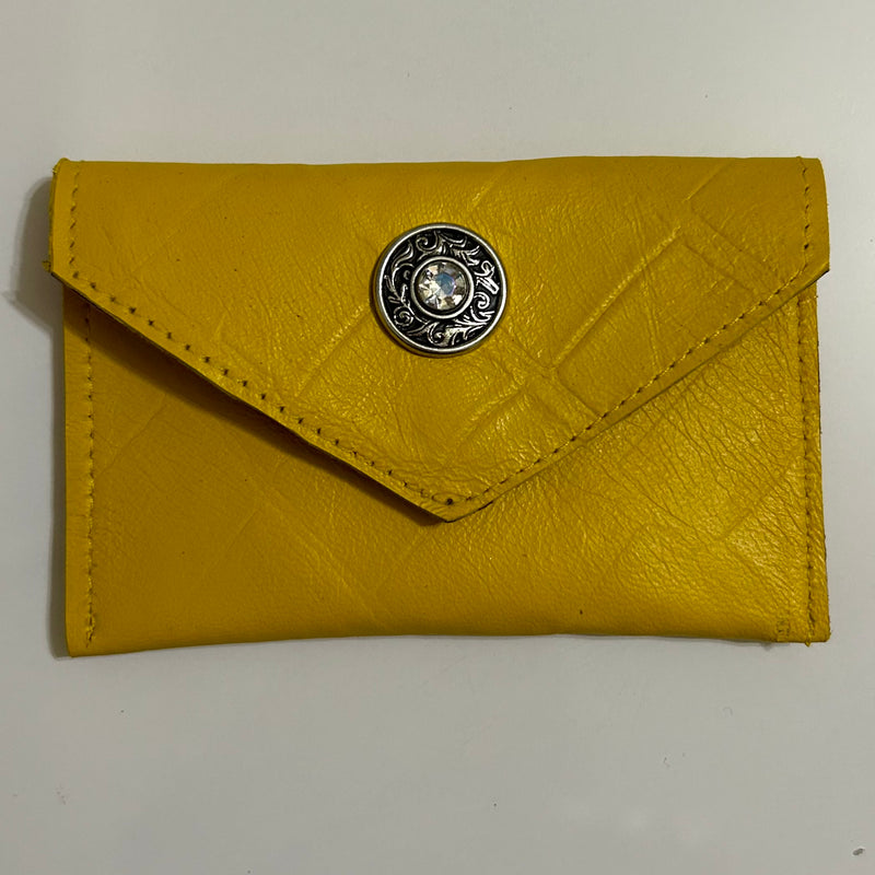 Yellow Leather Card Case
