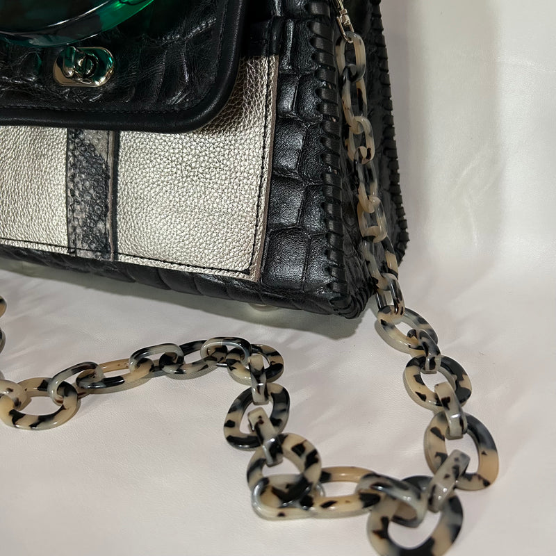 Bag Chain Handle in Vintage Blonde Tortoise