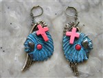earrings-rancher's daughter earrings,Indian earrings,wing earrings,brass earrings,cross earrings,cowgirl chic earrings,bohemian earrings, gypsy cowgirl earrings