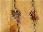 necklace-rancher's daughter necklace,stone and chain necklace,brown slab stone necklace,brass chain necklace,chain with stone and leather, semi precious stone necklace,brown stone necklace