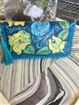 handbag-carmelita tejas turquoise tooled leather clutch,carmelita tejas tooled leather handbags,turquoise and yellow tooled clutch,cowgirl clutch,gypsy cowgirl clutch,boho style tooled clutch,western tooled clutch,turquoise leather clutch,turquoise tooled purse